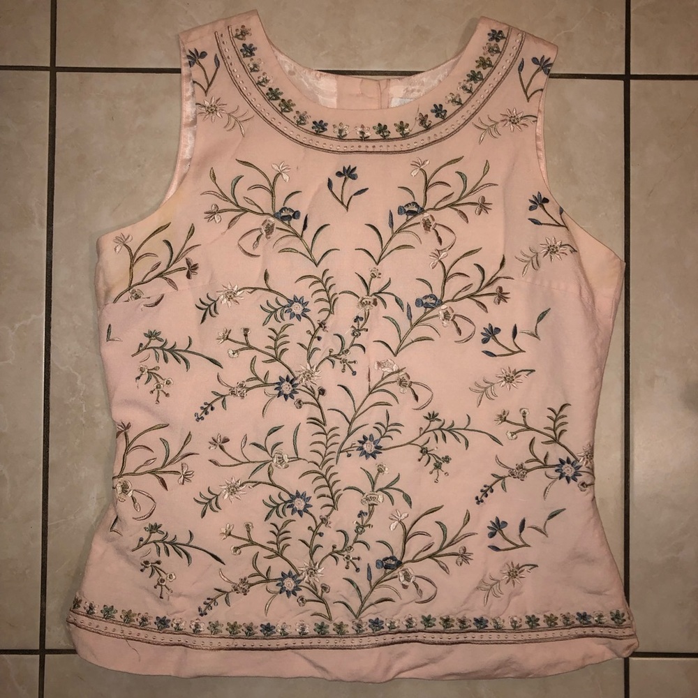 Embroidered Light Pink Top